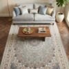 Grey Medallion Rug – Classic star medallion, all-over floral